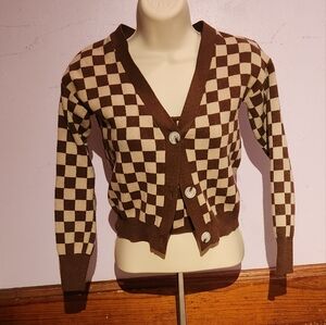 Brown and beige checkered set